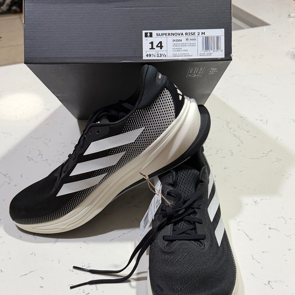 Adidas Supernova Rise 2 M Black and White Running Shoes